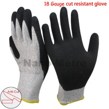 NMSAFETY calibre 18 a prueba de agua cut-pu glovesgloves guantes resistentes al corte